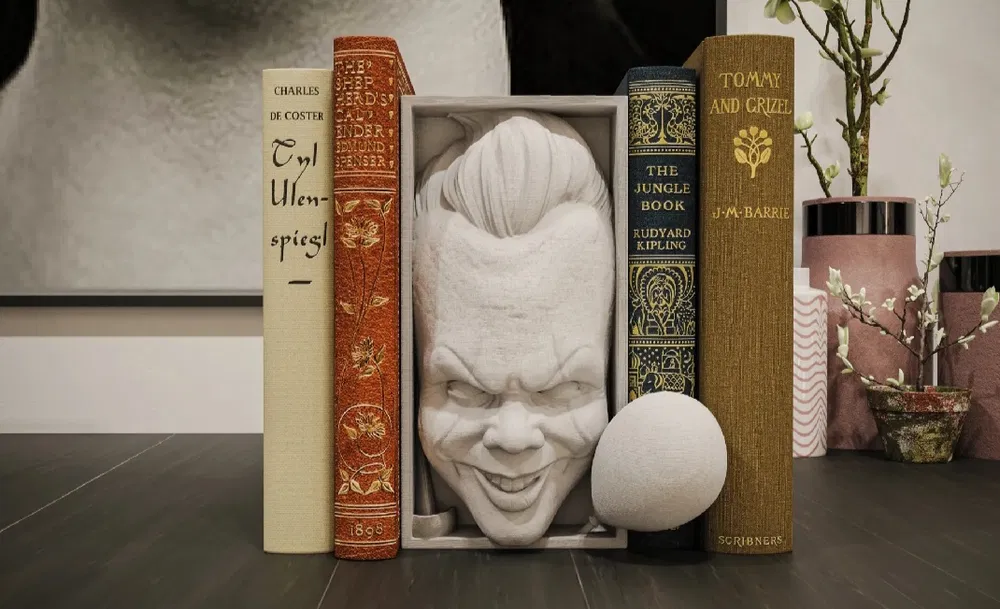 3D Book Nook “Pennywise” – Декор для книжкової полиці | Жахи | 3D друк