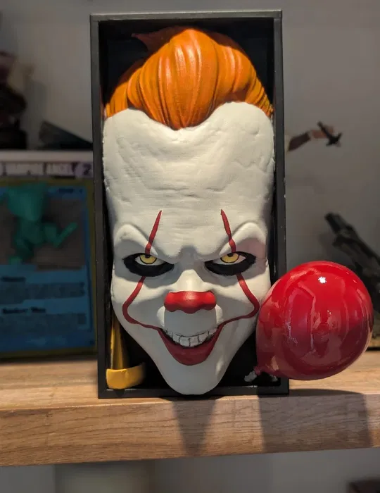 3D Book Nook “Pennywise” – Декор для книжкової полиці | Жахи | 3D друк • мініатюра 3